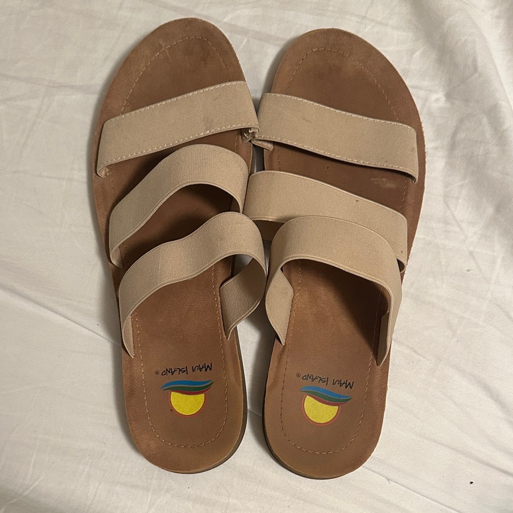 Maui Island Beige Sandals for Women